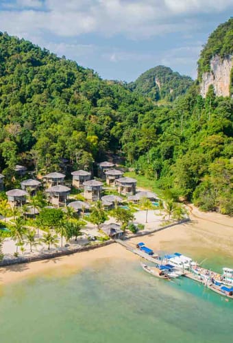Thailand, Koh Yao Noi, Treehouse Villas, Udsigt Ovenfra