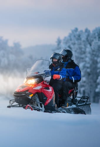 finland Lapland wilderness hotels snowmobile safari1 scaled