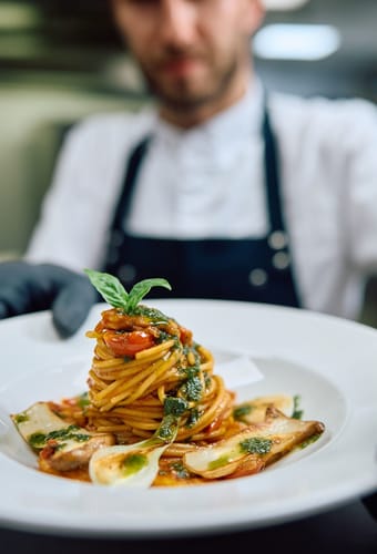italiensk mad på tallerken
