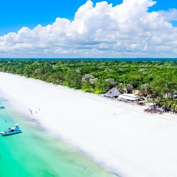 Flot udsigt over Diani Beach i Kenya