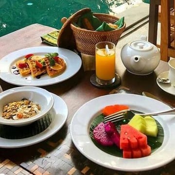 Indonesien Ubud Komaneka at Monkey Forest Morgenmad