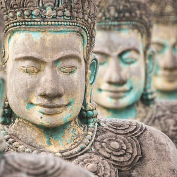 Cambodja vishnu statuer ved wat themei scaled
