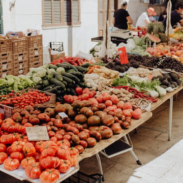 marked med frugt og grøntsager på mallorca