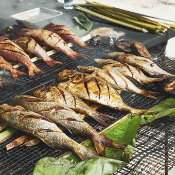 seychellerne mahe mad fisk gril på