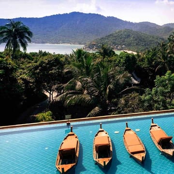 Thailand, Koh Phangan, Santhiya Koh Phangan Resort & Spa, Pool Udsigt