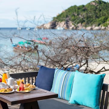 Thailand, Koh Tao, Haad Tien Beach Resort, Morgenmads Udsigt