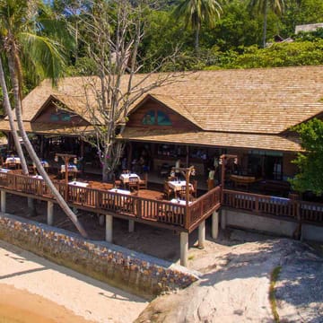 Thailand, Koh Tao, Sensi Paradise Beach Resort, Restaurant Udsigt
