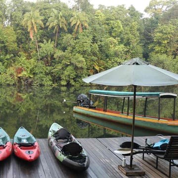Cambodia, Cardamom Mountains, Cardamom Tented Camp, Kayaks