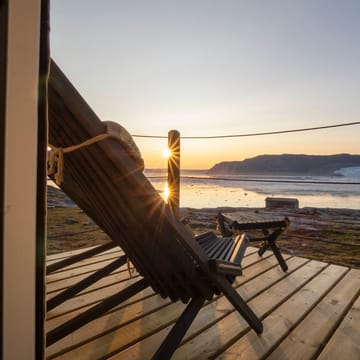 Gr&oslash;nland Ilulissat, Eqi, K&aelig;lvende Br&aelig;, Glacier Lodge Glamping, Udsigt, Telt, Natur