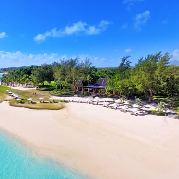 Stranden ved The Residence på Mauritius