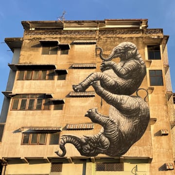 Streetart i Talat Noi kvarteret i Bangkok