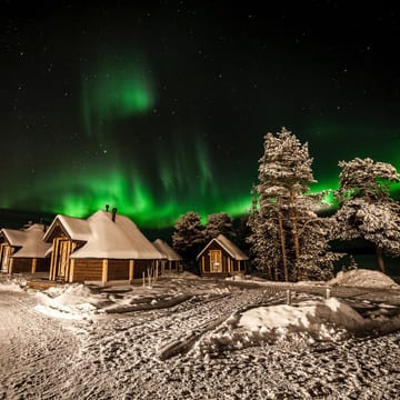 finland Lapland inari wilderness aurora cabin hotel