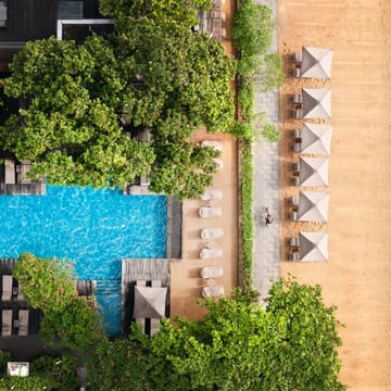 Indonesien sanur maya sanur aerial pool scaled resort