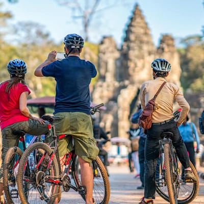 Cambodia, Siam Reap, Udflugt, Udforsk Angkor Wat p&aring; cykel