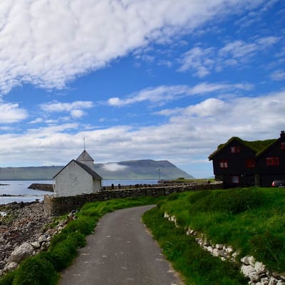F&aelig;r&oslash;erne, Torshavn, Sandoy, Kirkjub&oslash;ur, Kirke, Hav