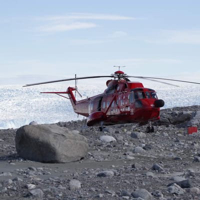 Gr&oslash;nland, Ilulissat, Helikoptertur, Kangia, Natur, Indlandsisen