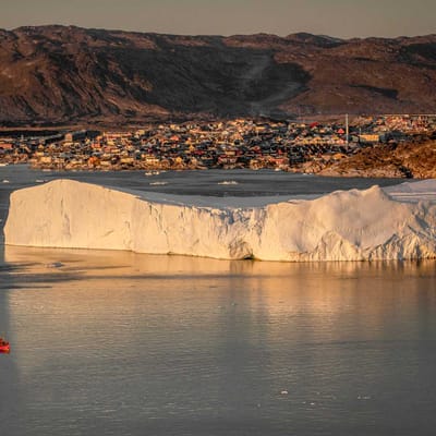 Gr&oslash;nland Ilulissat Udflugt Isfjorden, Isbjerge, Diskobugten, Natur, B&aring;d
