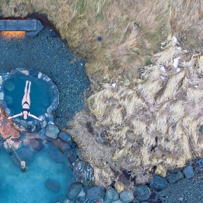 Island, Hvammsvik, varme kilder i Vestisland