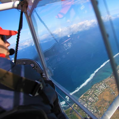 Reunion Letvaegtsfly Udsigt Over Lagunen