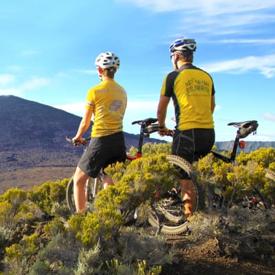 Reunion Mountainbikes Paa Vulkanen