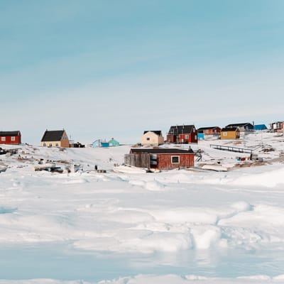 Grønland Oqaatsut, Ilulissat, Diskobugten, bygd, Rødebugt, Rodebay
