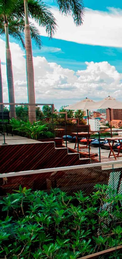 Cambodia, Phnom Penh, Aquarius Hotel And Urban Resort, Pool View