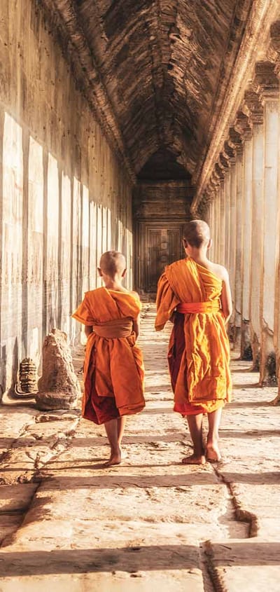 Cambodja siem reap angkor wat munke