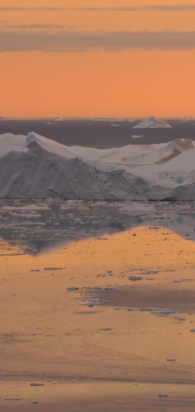 Gr&oslash;nland Ilulissat Udflugt Isfjorden, Isbjerge, Diskobugten, Natur, B&aring;d