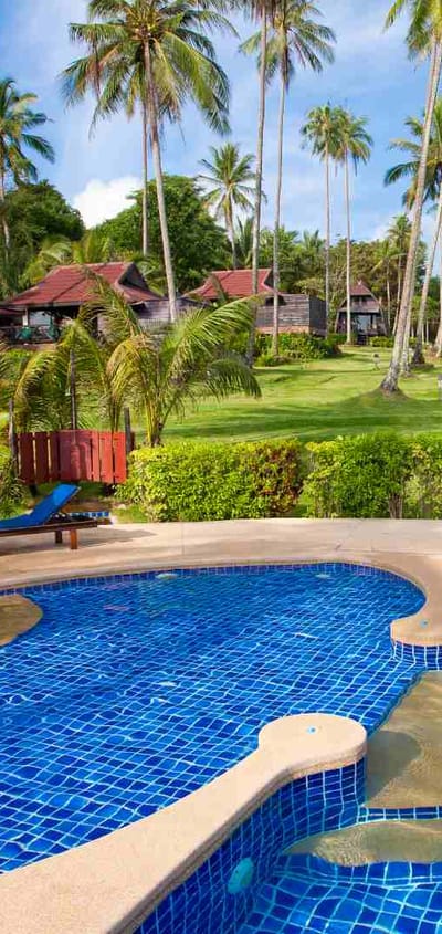 Thailand, Koh Kood, Koh Kood Beach Resort, Pool View