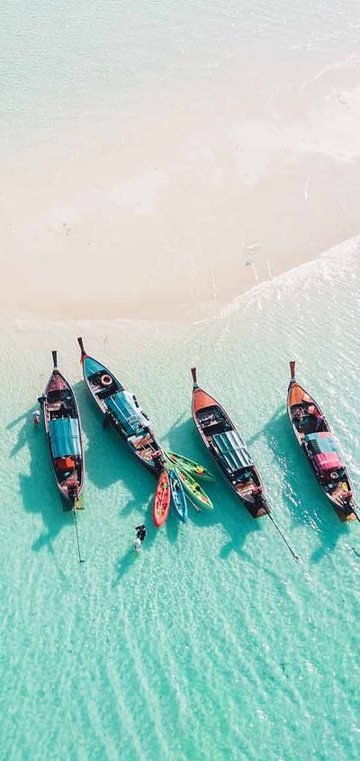 Thailand koh lipe longtail boats