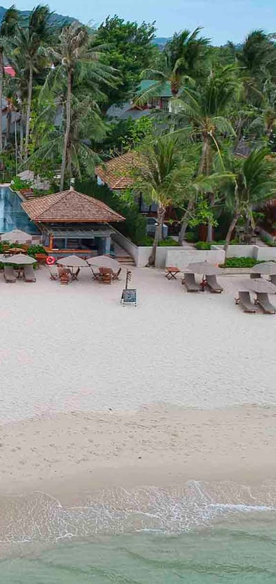 Thailand, Koh Samui, Banana Fan Sea Resort, Strand Udsigt