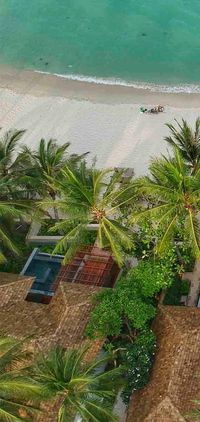 Thailand, Koh Samui, Banana Fan Sea Resort, Strand Udsigt