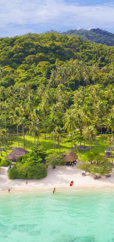 Thailand, Koh Tao, Haad Tien Beach Resort, Strand Udsigt