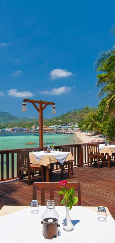 Thailand, Koh Tao, Sensi Paradise Beach Resort, Udsigt Havet