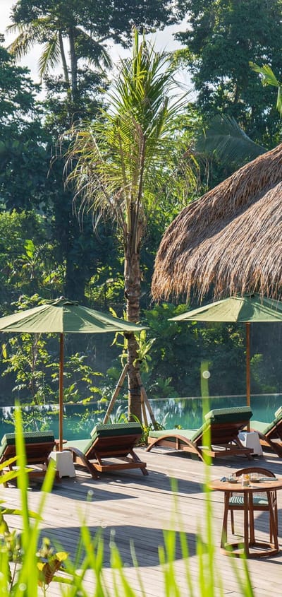 Indonesien Bali Ubud Adiwana Suweta, Chilled Pool Bar
