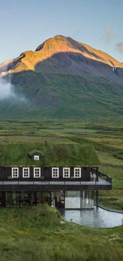 Island Deplar Farm Hotel med udsigt til landskabet