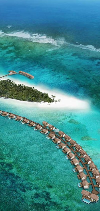 Rejser til Maldiverne, The Residence Maldives at Falhumaafushi, set fra luften