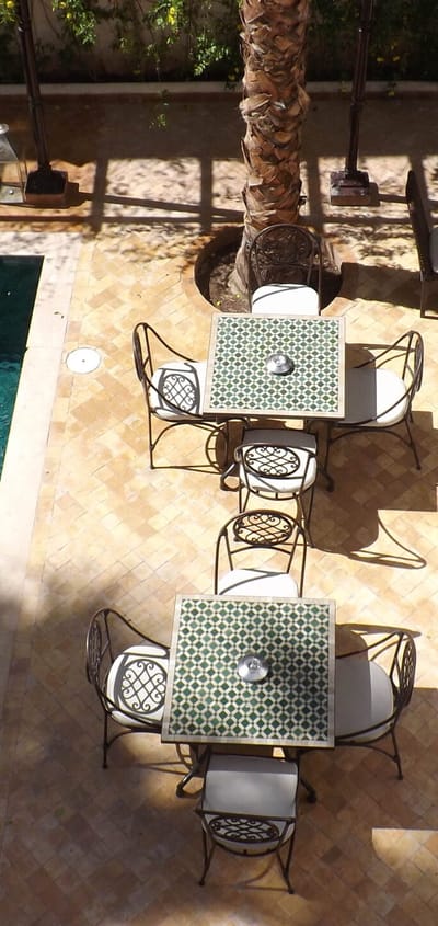 Riad i Marrakesh. Marokko