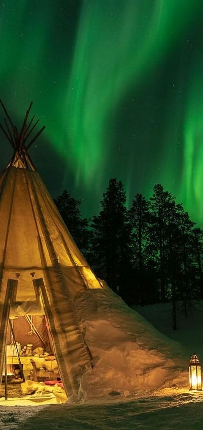 Norge Malangen sami tent northernlight resort