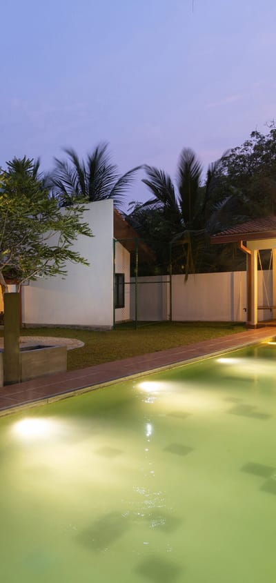 Sri Lanka Jaffna Jetwing Mahesa Bhawan Pool Aftenstemning