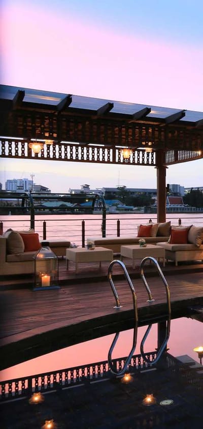 Thailand, Bangkok, Riva Surya, Sunset
