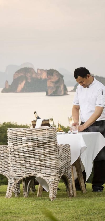 Thailand, Koh Yao Noi, 9 Hornbills Tented Camp, Privat Middag Butler