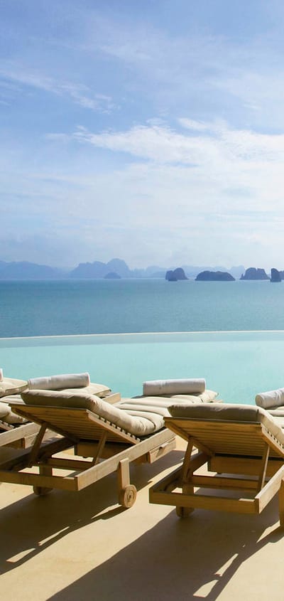Thailand, Koh Yao Noi, Six Senses Yao Noi, Pool Udsigt