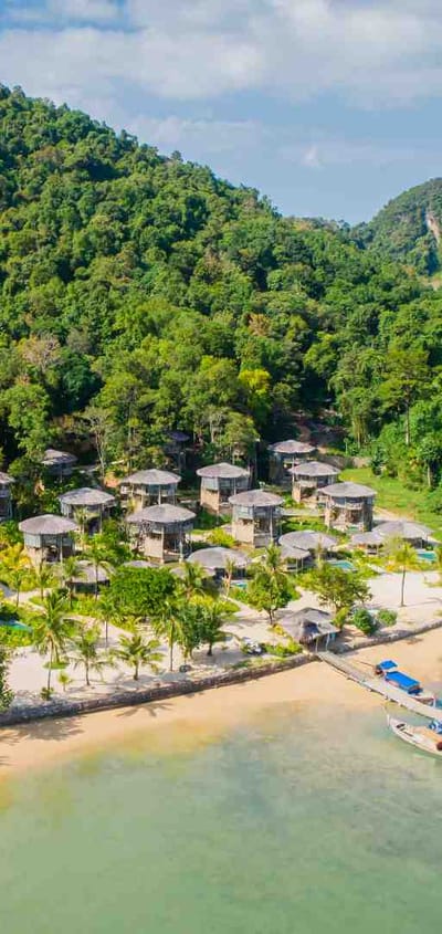 Thailand, Koh Yao Noi, Treehouse Villas, Udsigt Ovenfra