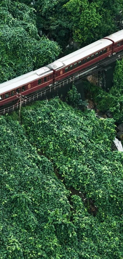 Vietnam sjourney luxury train drone scaled