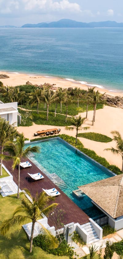 Vietnam quy nhon anantara villas pool aerial scaled