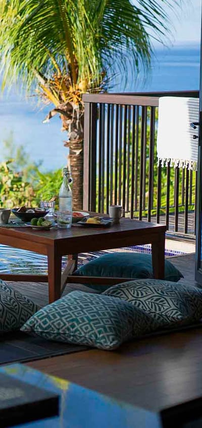 Pool i villa på Raffles Seychelles