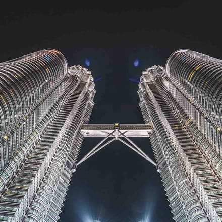 Malaysia Kuala Lumpur Lumpur klcc tower natten