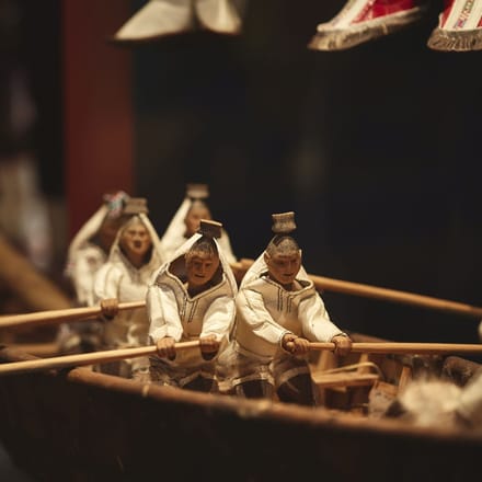 Gr&oslash;nland inuit women boat national museum. photo peter lindstrom greenland scaled