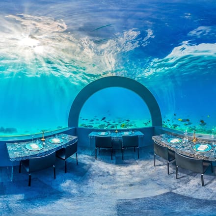 Restaurant H2O på Maldiverne
